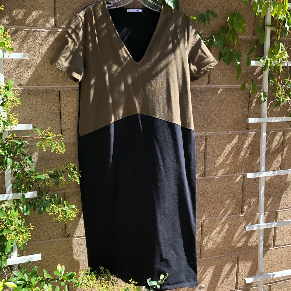 Zara Color blocked Lightweight Sweatshirt Dress